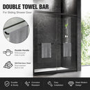 60" W x 74" H Door Sliding Frameless Shower Door with 6mm Tempered Glass LYM-02 Mat by HouseOfZazla