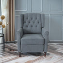 New Design Classic Waterproof Fabric Living Room Pull Button Sofa, High Back Manual Recliner Chair Cinema Home Theatre Cozy Recliner Sofa - Dark Gray by HouseOfZazla