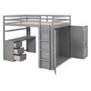 Loft Bed With Drawers, Desk, And Wardrobe by HouseOfZazla
