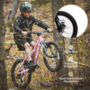 S20101 20" Kids' Bike, Boys Girls Mountain Bike Ages 8-12, 7 Speed Teenager Children Kids' Bicycles, Front Suspension Disc Brake Rear V-Brake, High Steel Frame by HouseOfZazla