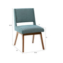 Dining Chair With Upholstered Seat And Back (Set of 2) - Blue by HouseOfZazla