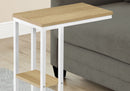 Accent Table, C-Shaped, Marble Look Contemporary & Modern Convenient Design by HouseOfZazla