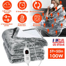 Electric Heated Flannel Throw Blanket 59x50in with 6 Heat Settings