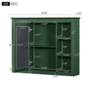 Wall Mounted Medicine Cabinet With Mirror, Storage Cabinet Featuring 6 Open Shelves And Adjustable Interior