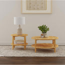 Elliott - 2 Piece Round Coffee And End Table Set - Maple by HouseOfZazla