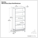 Banting - Mid Century Bookcase, Handcrafted