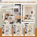 Modern Vanity Desk With 3 LED Lighting Modes, 4 Drawers