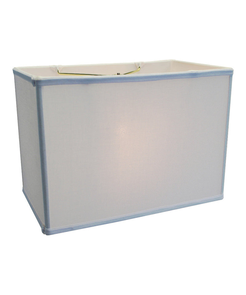 14"W x 10"H Rectangular Drum Lampshade White