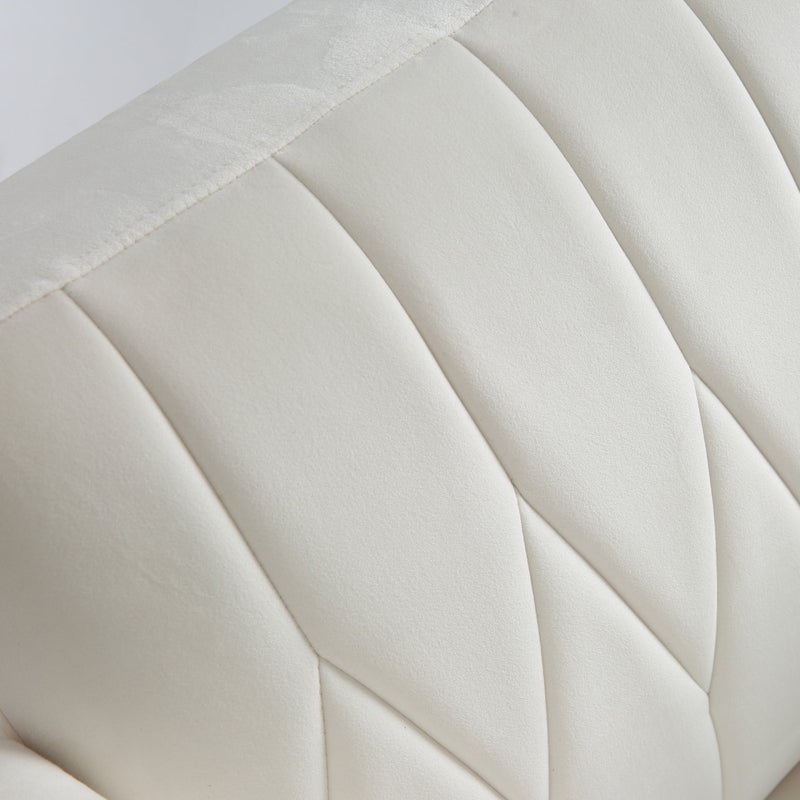 Accent Chair with Ottoman Set,Velvet Accent Chair with Gold Legs, Upholstered Single Sofa for Living Room Bedroom