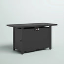 Outdoor Fire Pit Table With Lid - Dark Gray
