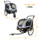 2-in-1 Bike Trailer & Pet Stroller for Dogs up to 110lbs by HouseOfZazla