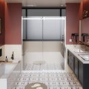 Frameless Shower Door Single Sliding, Adjustable Zinc Roller Rail - Chrome by HouseOfZazla
