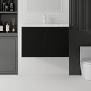 36 Inch Floating Bathroom Vanity with Sink, Soft-Close Door, Ceramic Sink, Plywood by HouseOfZazla