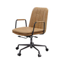 Eclarn - Top Grain Leather Office Chair - Brown by HouseOfZazla