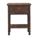 Solid Wood Bamboo Carved Bedside Table