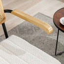 Accent Chair - Modern Industrial Slant Armchair with Metal Frame - Premium High Density Soft Single chair for Living Room Bedroom