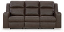 Lavenhorne - Rec Sofa W/Drop Down Table - Granite by Unique Piece Furniture