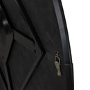 47.24"Modern Round Dining Table,Four Patchwork Tabletops with Black Color Solid Wood Grain Table Top,Metal Base Dining Table, End Table Leisure Coffee Table