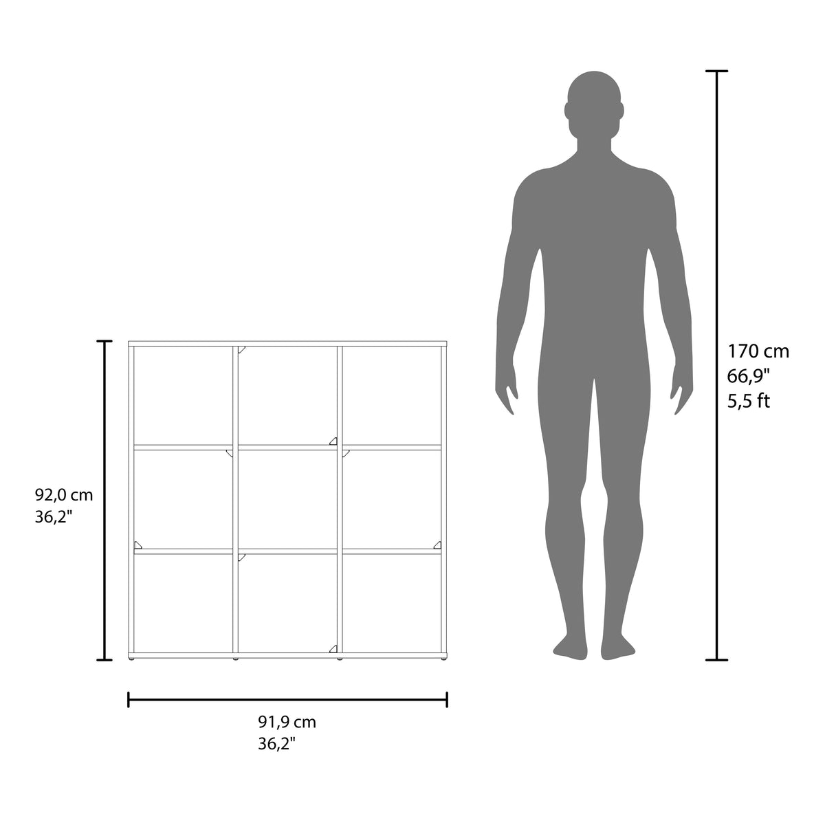 Lena 9-Cube Storage Organizer Bookcase, photo 7 of 7