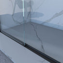 Frame Double Sliding Shower Door, Bypass Bathroom Sliding Door With Premium Clear Tempered Glass, Hardware Sliding Glass Shower Enclosure - Matte Black by HouseOfZazla