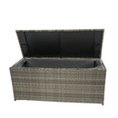 Lightweight Wicker Outdoor Storage Box Doubles As Side Table