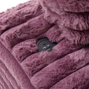 Oversized Double Chaise Lounge Sofa Bed With USB Ports And Cup Holders