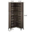 L-Shaped Bookcase, 5 Tier Freestanding Corner Bookshelf by HouseOfZazla