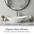 White Oval Ceramic Vessel Sink