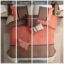 7 Piece Faux Suede Comforter Set - Coral King