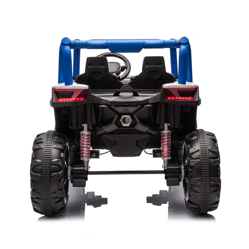 24V Ride On XXL UTV car for kid,2seater with two safety belts, Side by Side 4x4 Ride on Off-Road Truck with Parent Remote Control, Battery Powered Electric Car w/High Low Speed, two safety belts.