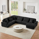 Oversized Sectional Sofa U - Shaped Sofa Couch Modern Sofa Upholstered In Soft With A Chaise Lounge For Living Room by HouseOfZazla