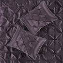 7-Piece Queen 100% Polyester Pieced Pleated Tufted Comforter Set