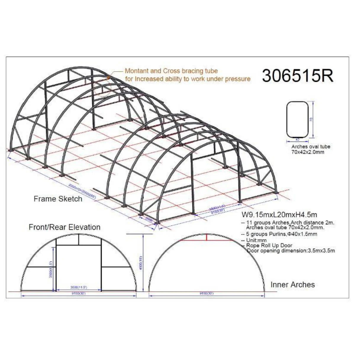 Single Truss Arch Storage PE Shelter, photo 12 of 17