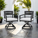 Outdoor Patio Aluminum Swivel Rocker 2PCs with Sunbrella Cushions