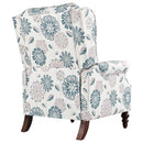 Push Back Recliner Chair Upholstered With Classic Wing Back And Solid Gourd-Shaped Legs by HouseOfZazla