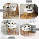 Nightstand With Storage Drawer, Bedside Table For Bedroom - White by HouseOfZazla