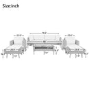 6-Piece All Weather PE Wicker Sofa Set