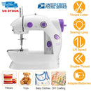 Electric Sewing Machine Portable 2 Speed Overlock Foot w/ Foot Pedal LED Light