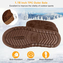 Women Ladies Snow Boots Waterproof Faux Suede Mid-Calf Boots Fur Warm Lining Shoes