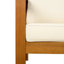 Patio Conversation Set with Acacia Wood Armchairs and End Table by HouseOfZazla