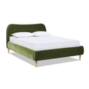 Roman - Curved Headboard Upholstered Platform Bed by HouseOfZazla