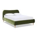 Roman - Curved Headboard Upholstered Platform Bed by Unique Piece Furniture