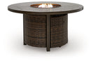 Monterey Point - Round Fire Pit Table - Dark Brown by Unique Piece Furniture