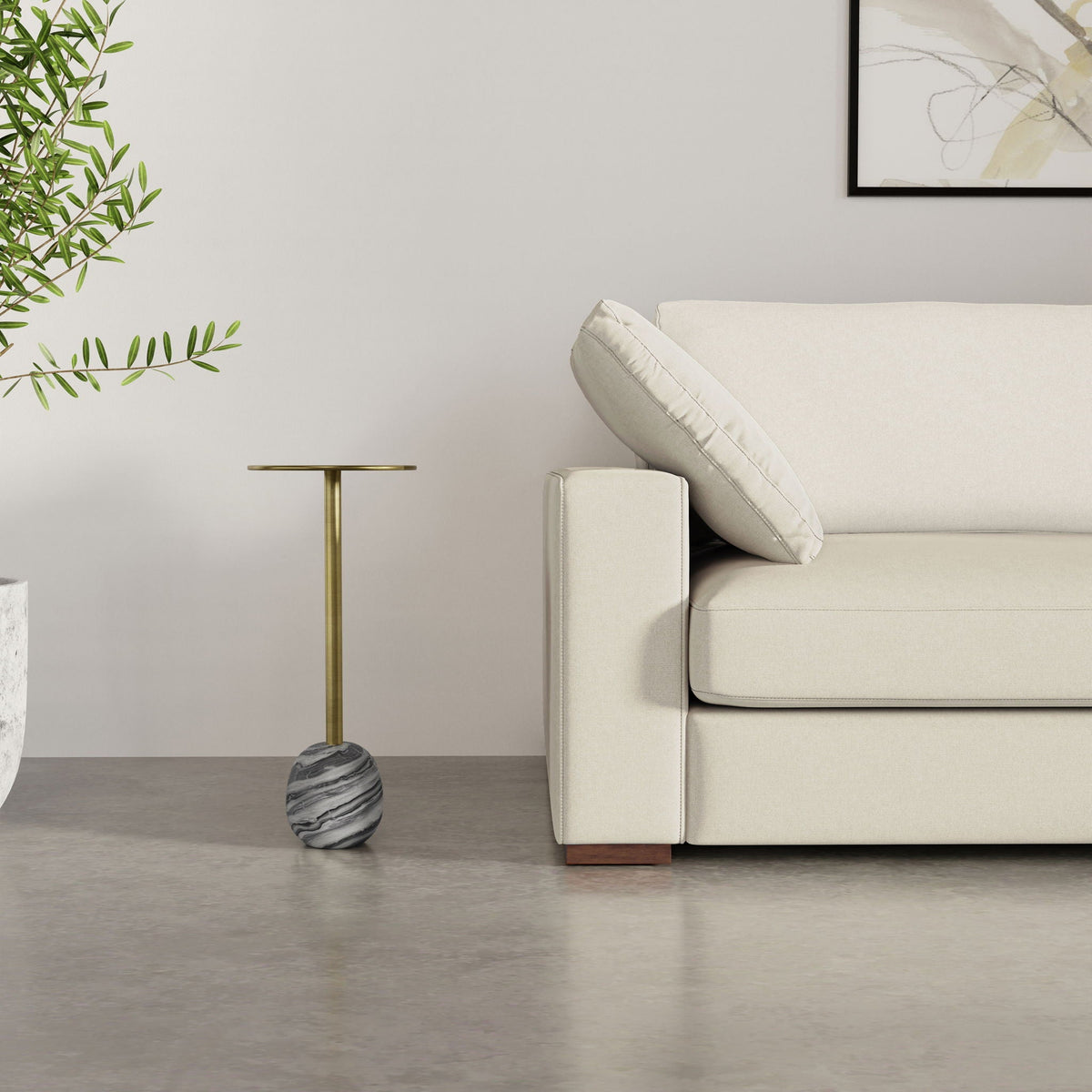 Melene - Side Table - Gray / Gold, photo 4 of 5