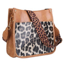 Women Fashion Leather Crossbody Bag Shoulder Bag Casual Handbag with Flexible Wearing Styles Adjustable Guitar Strap