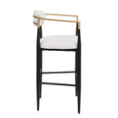 Upholstered Bar Stools With Backs for Kitchen Island (Set of 2) - Beige by HouseOfZazla