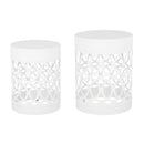 Outdoor Metal S/2 End Table