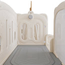 5 in 1 T oddler Slide and Swing Set, Kids Playground Climber Slide Playset with Drawing Whiteboard, Freestanding Combination for Babies