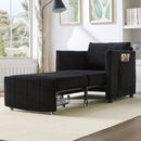 Upholstered Convertible Sleeper Sofa With 5 Position Backrest, Side Pockets, Storage by Unique Piece Furniture