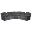 Challenger - Recliner Sectional Sofa, Built In USB, C Ports & Bluetooth